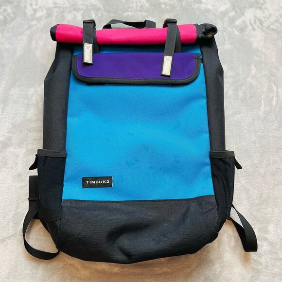 Timbuk2 Custom Prospect Laptop Backpack Bag Blue Pink Purple School Work - Picture 1 of 12
